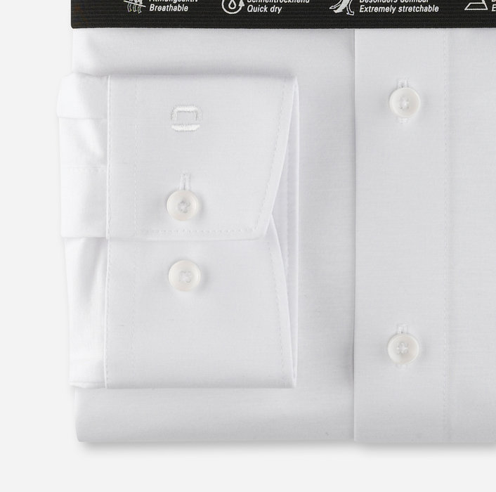 Olymp Camicia In Jersey Bianca Olymp Modern Fit