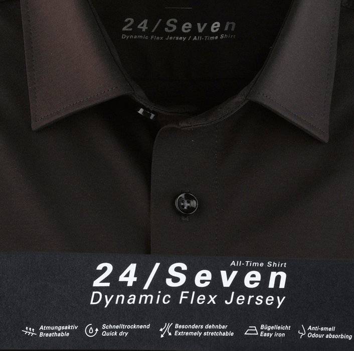 Olymp Camicia In Jersey Nera Olymp Modern Fit