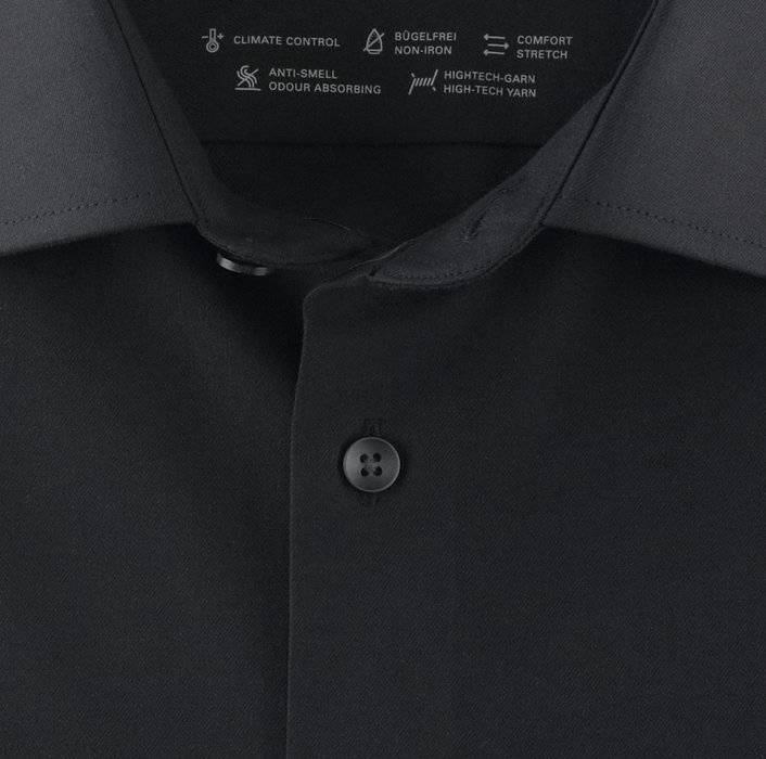 Olymp Camicia Nera Olymp Dynamic Flex Modern Fit