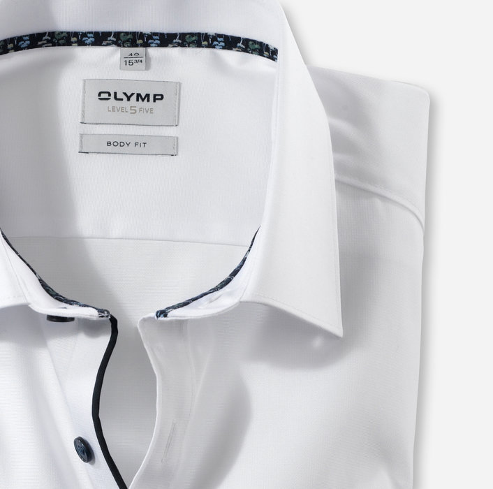 Olymp Camicia Olymp Bianca Cotone Stretch Slim Fit