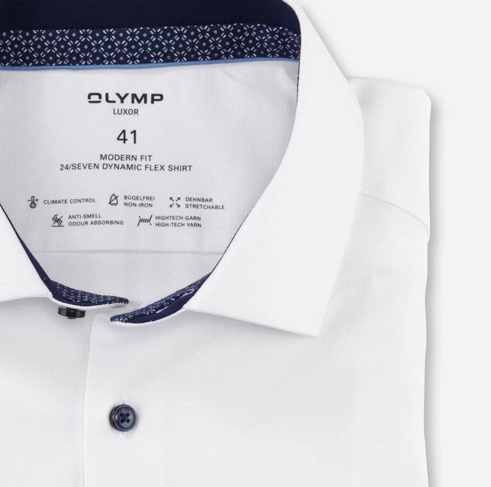 Olymp Camicia Olymp Bianca Dynamic Flex Modern Fit