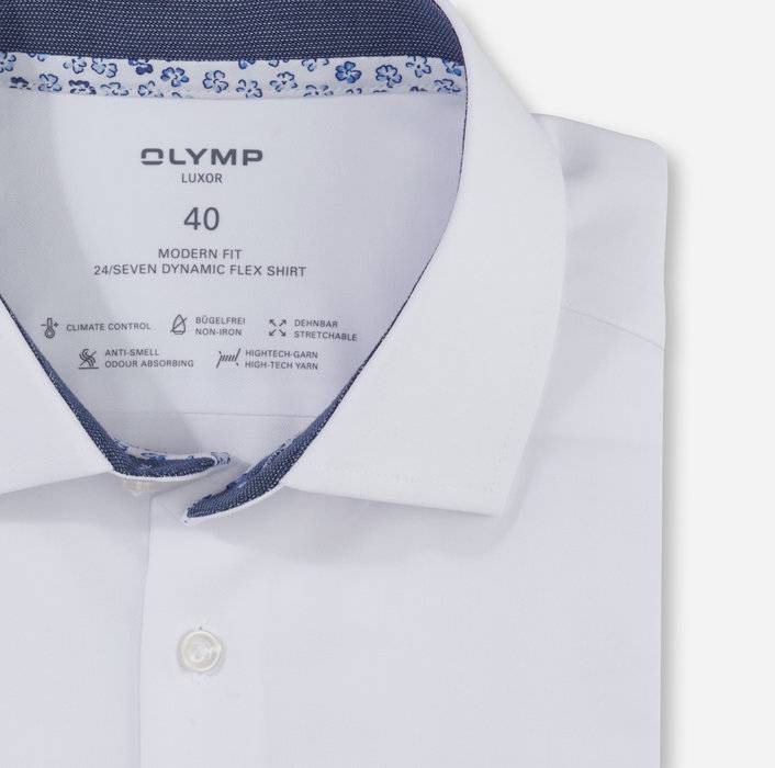 Olymp Camicia Olymp Bianca Modern Fit Dynamic Flex