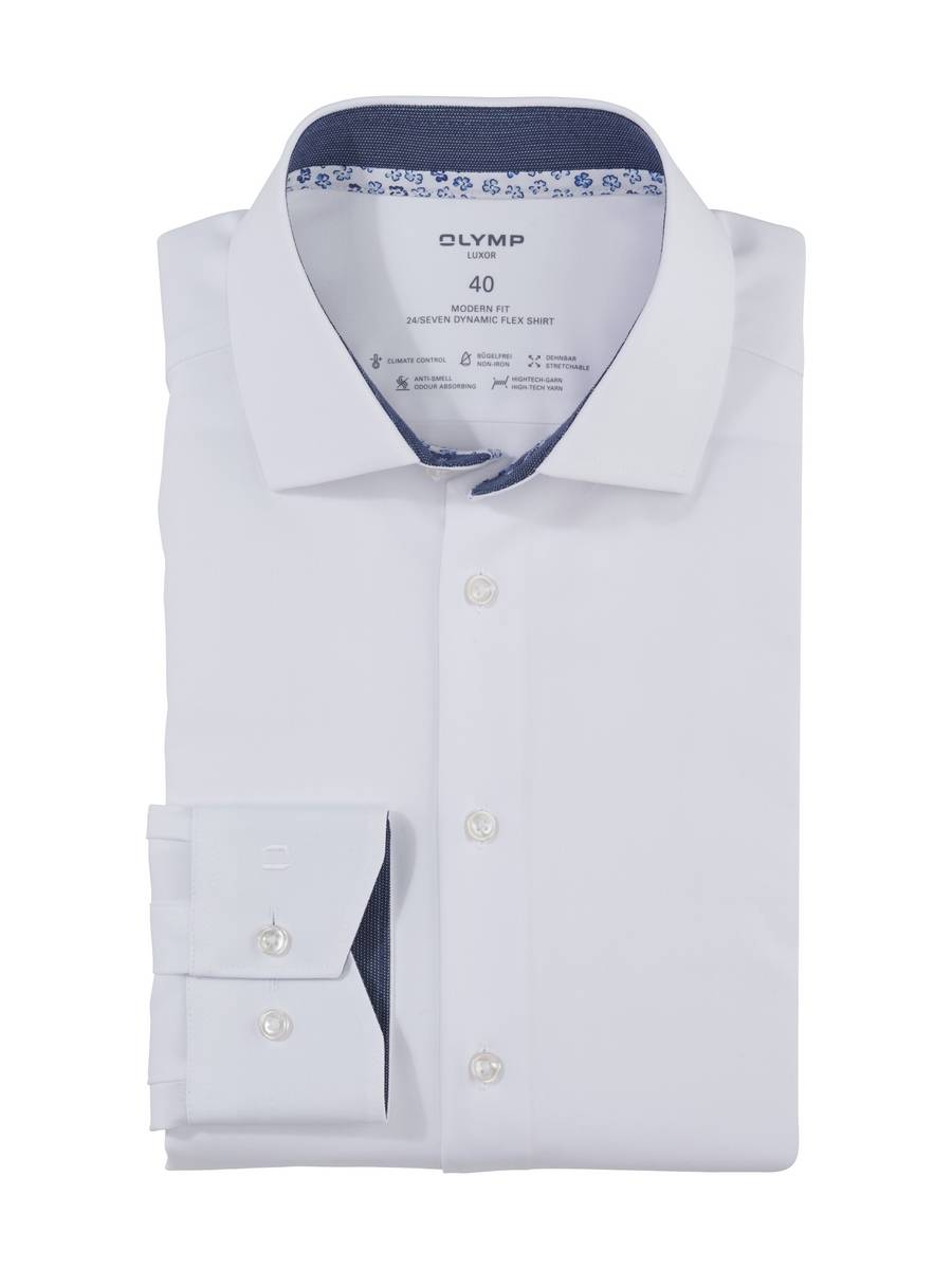 Olymp Camicia olymp bianca modern fit dynamic flex