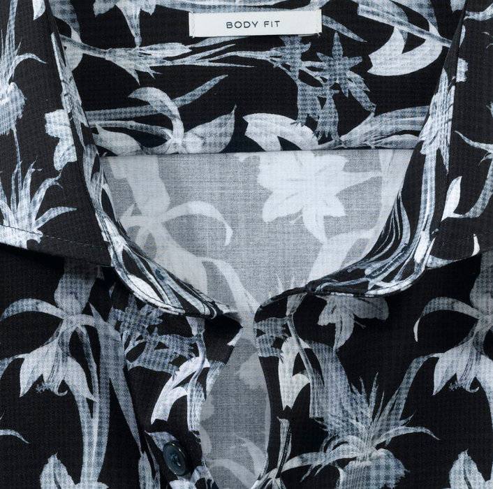 Olymp Camicia Olymp Fantasia Floreale Blu Slim Fit