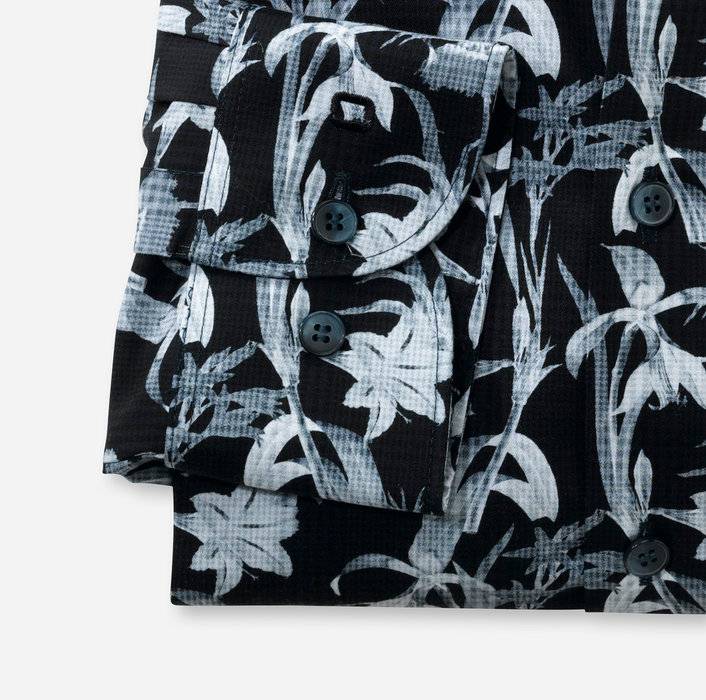 Olymp Camicia Olymp Fantasia Floreale Blu Slim Fit