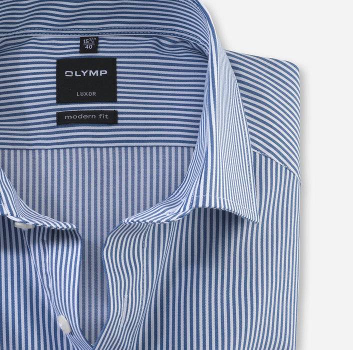 Olymp Camicia Olymp Modern Fit A Righe Azzurro