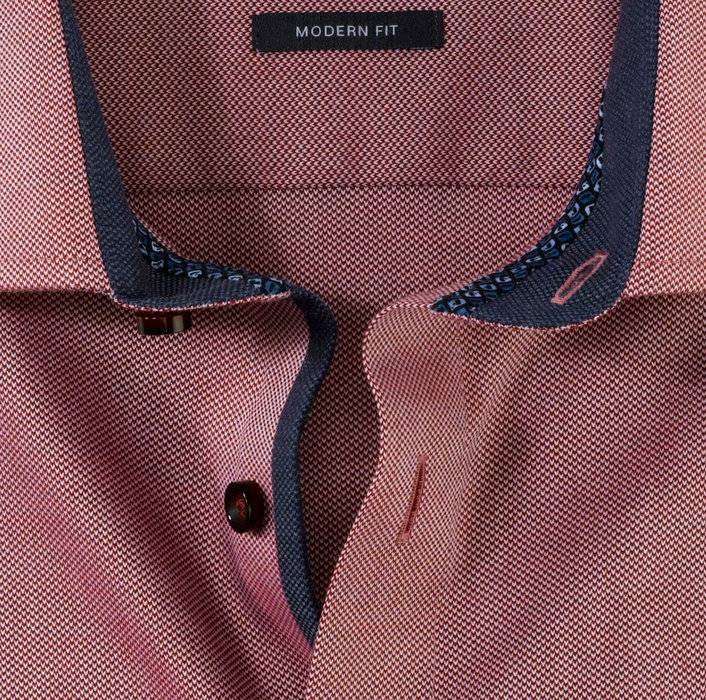 Olymp Camicia Olymp Rossa Modern Fit In Cotone Bio