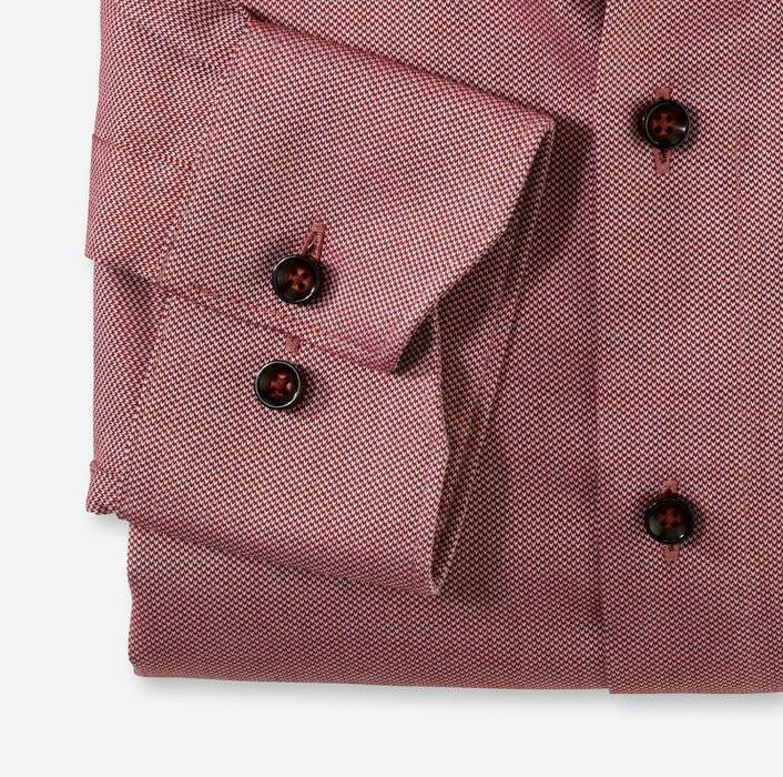 Olymp Camicia Olymp Rossa Modern Fit In Cotone Bio