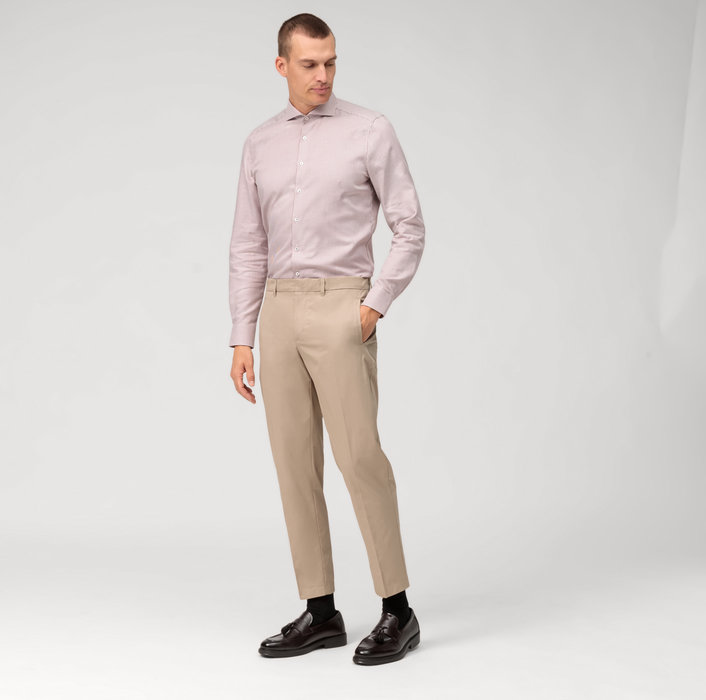 Olymp Camicia Olymp Slim Fit Micro Disegno Rosso