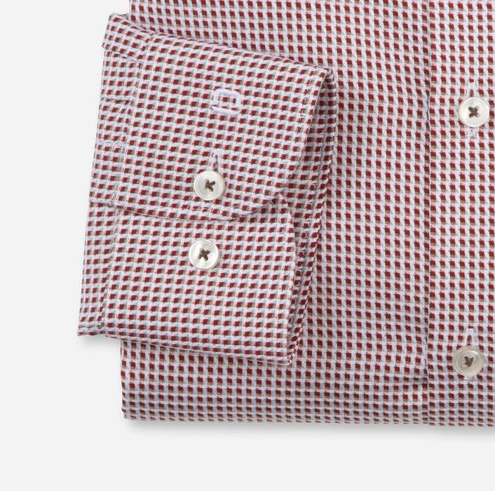 Olymp Camicia Olymp Slim Fit Micro Disegno Rosso