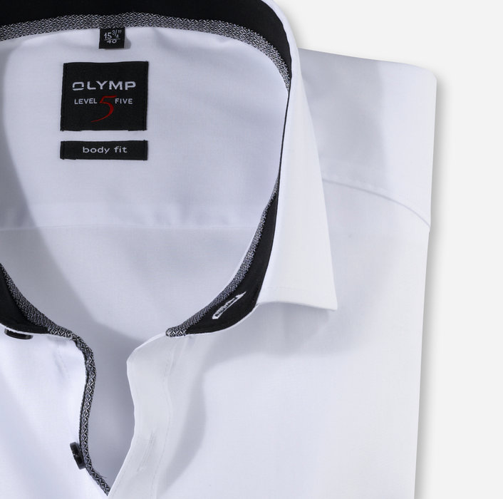 Olymp Camicia Slim Fit Bianca Olymp Level Five