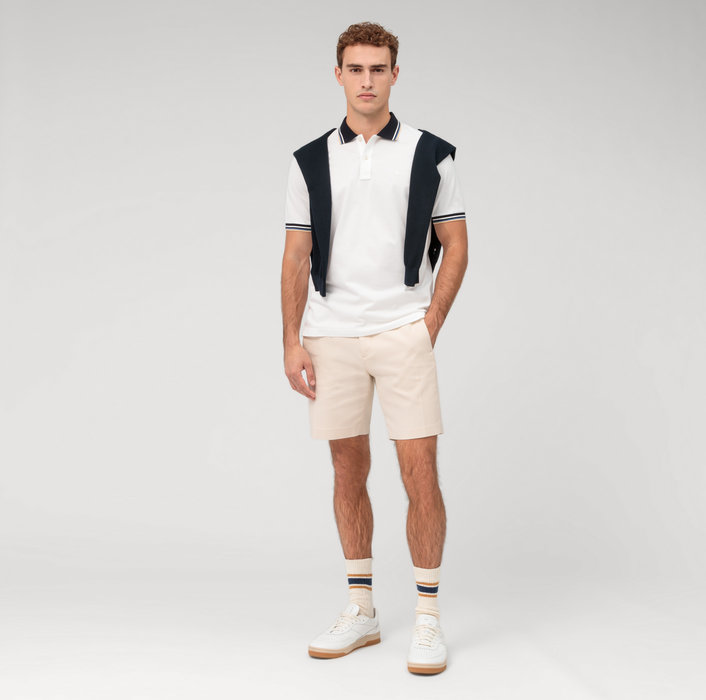 Olymp Polo Bianca Olymp Regular Fit Cotone Piqué