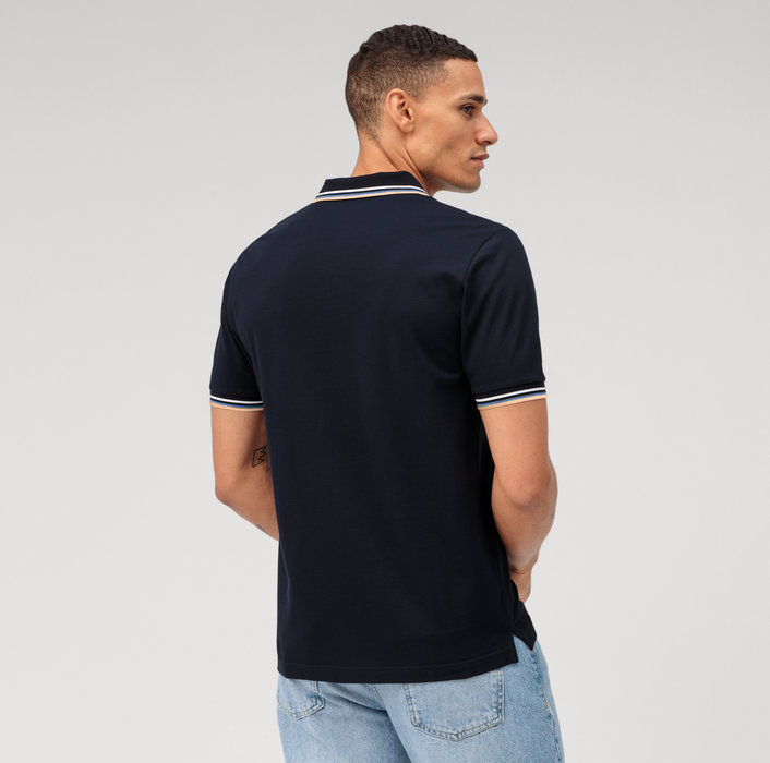 Olymp Polo Blu Olymp Regular Fit Cotone Piqué