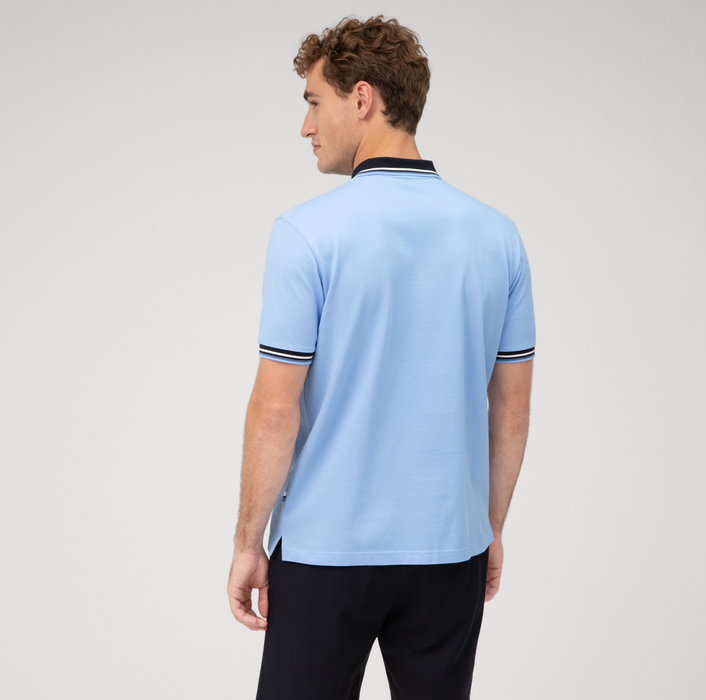 Olymp Polo Celeste Olymp Regular Fit Cotone Piqué