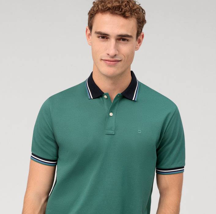Olymp Polo Verde Olymp Regular Fit Cotone Piqué