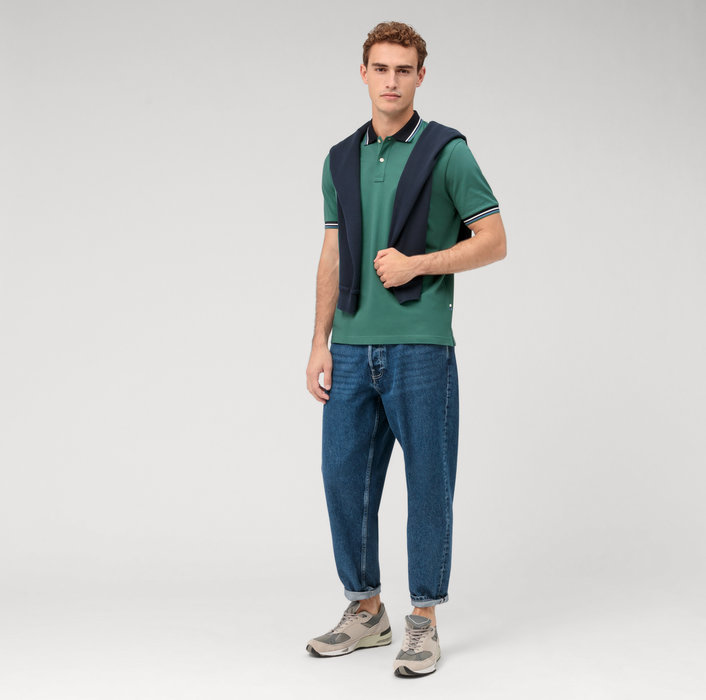 Olymp Polo Verde Olymp Regular Fit Cotone Piqué