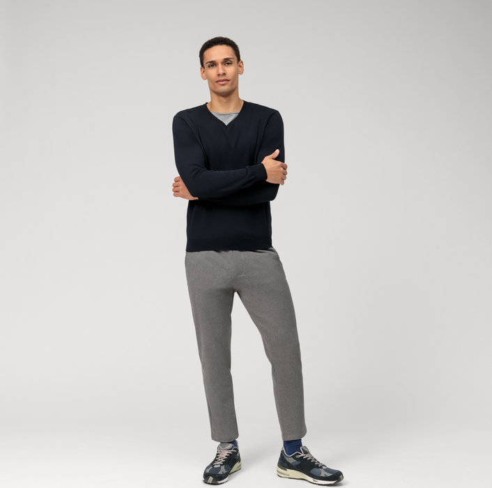 Olymp Pullover Scollo A V Blu Olymp Regular Fit