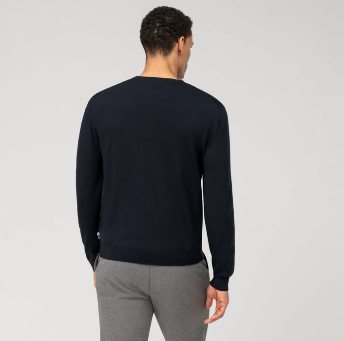 Olymp Pullover Scollo A V Blu Olymp Regular Fit