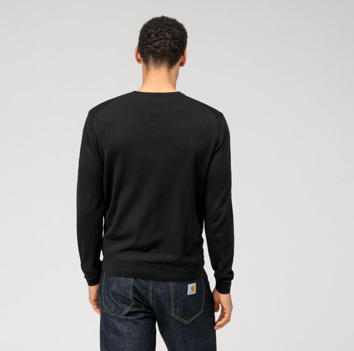 Olymp Pullover Scollo A V Nero Olymp Regular Fit