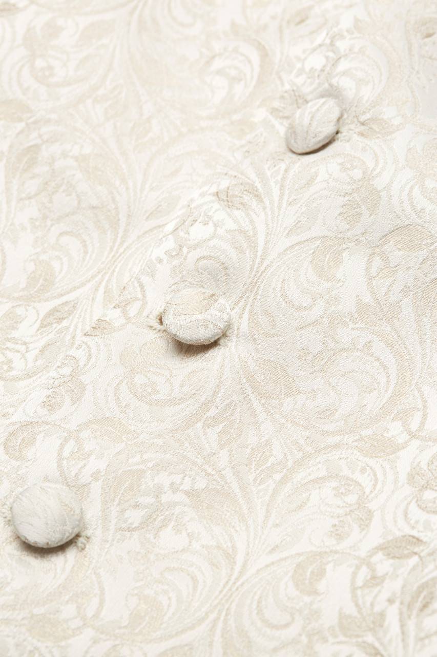 Digel Panciotto Elegante Cerimonia Digel Champagne Ecru Con Cravatta