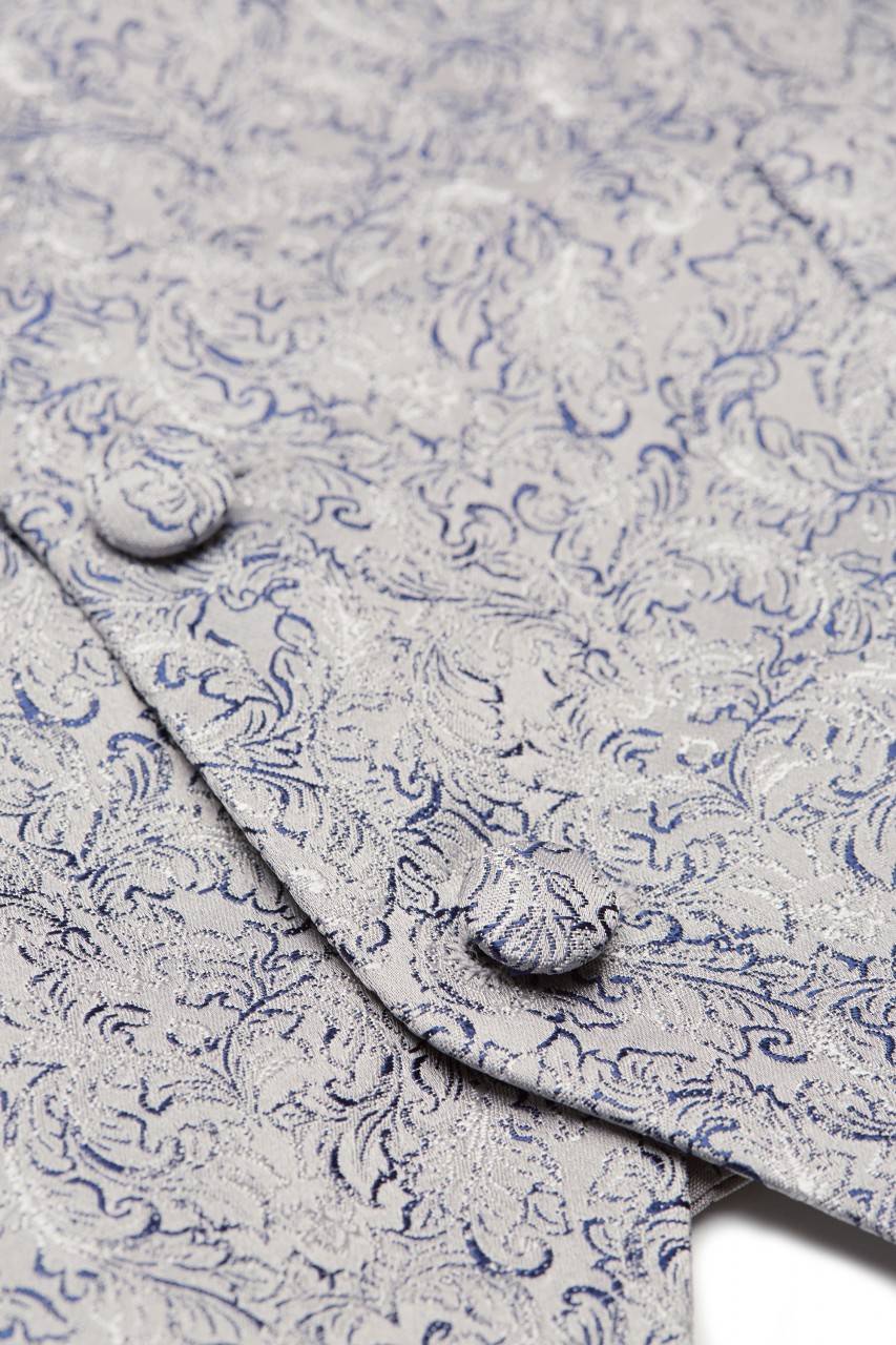 Digel Panciotto Elegante Cerimonia Digel Grigio Perla Con Blu