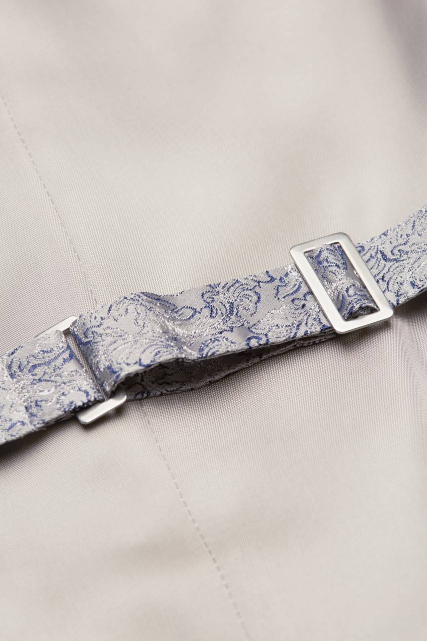 Digel Panciotto Elegante Cerimonia Digel Grigio Perla Con Blu