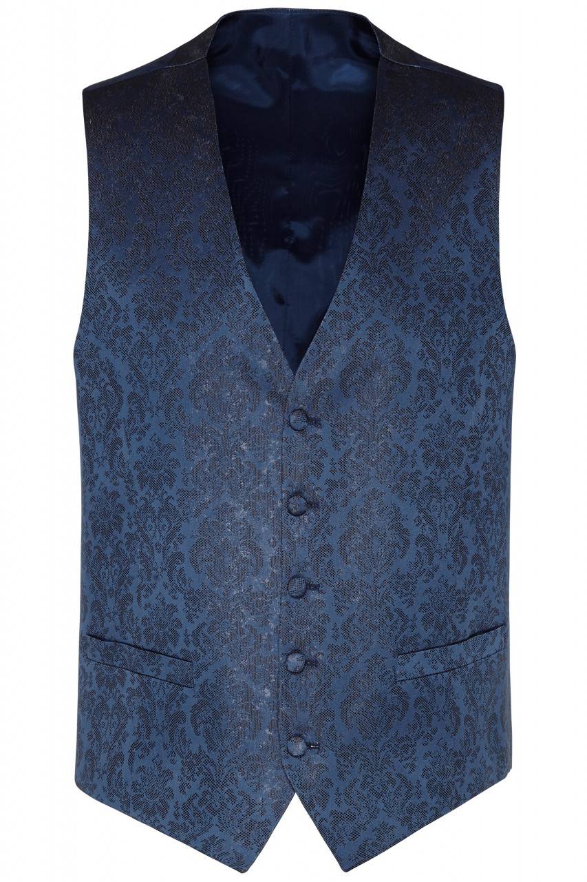 Digel Panciotto Gilet Blu Completo Di Cravatta E Pochette Digel Cerimonia