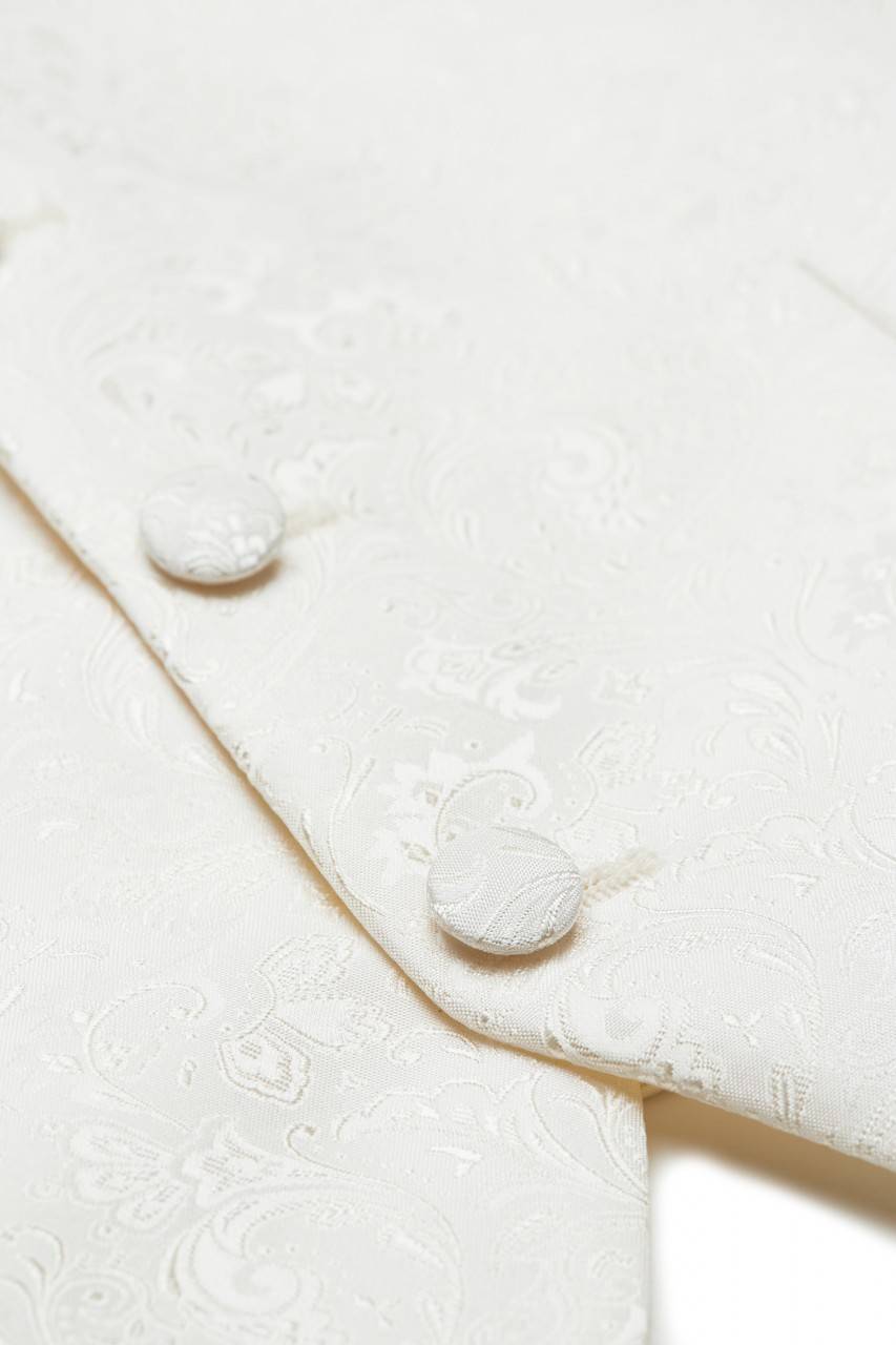 Digel Panciotto Gilet Completo Di Cravatta E Pochette Ecru Digel