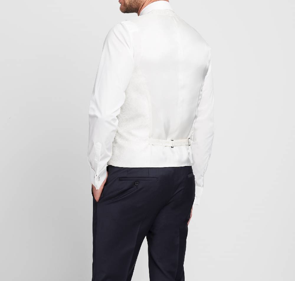 Digel Panciotto Gilet Completo Di Papillon E Pochette Ecru Digel