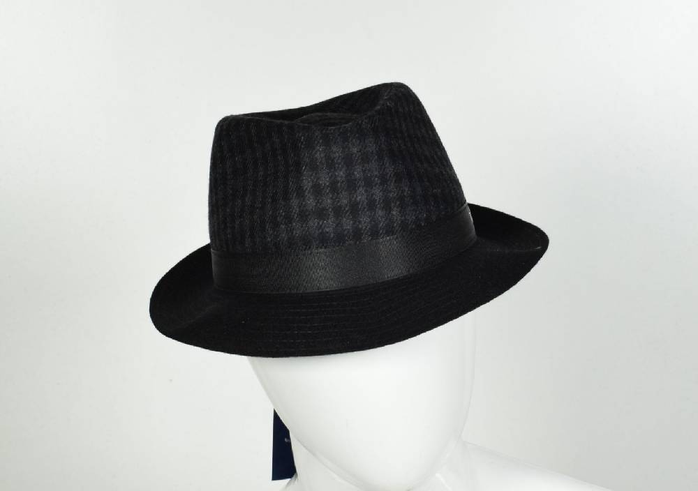Panizza Cappello Trilby Panizza Grigio A Quadri