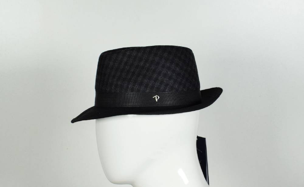 Panizza Cappello Trilby Panizza Grigio A Quadri