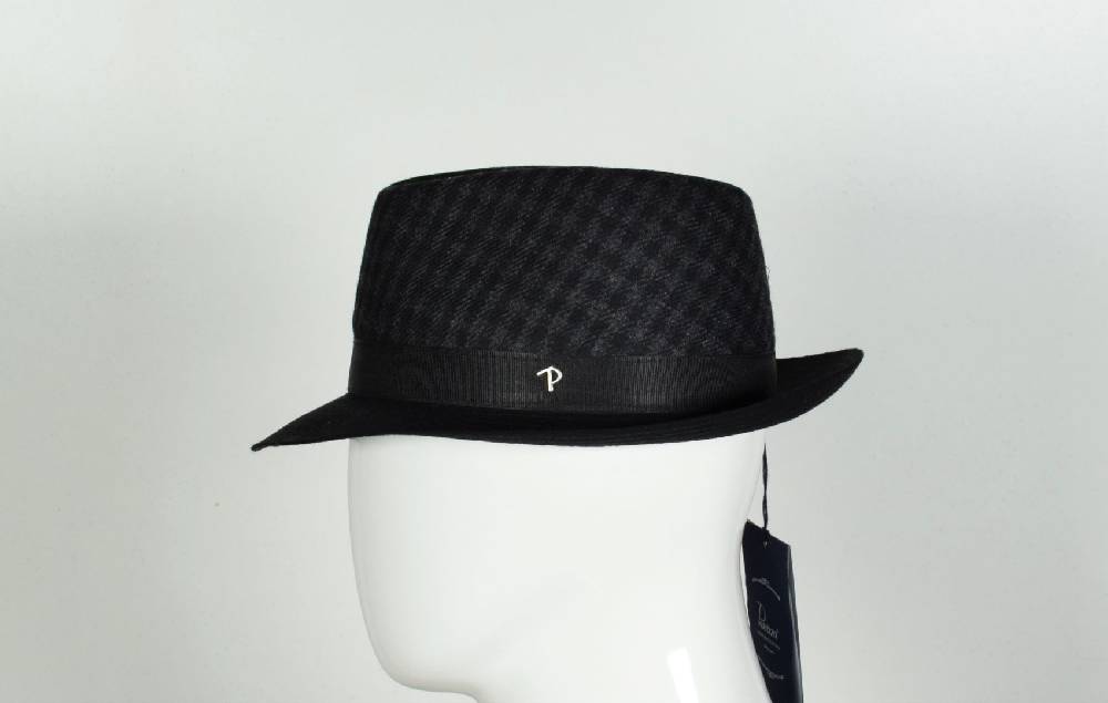 Panizza Cappello trilby panizza grigio a quadri