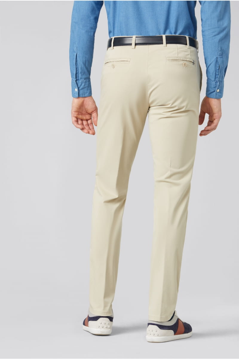 Meyer Pantalone Beige Meyer In Cotone Fairtrade Modern Fit