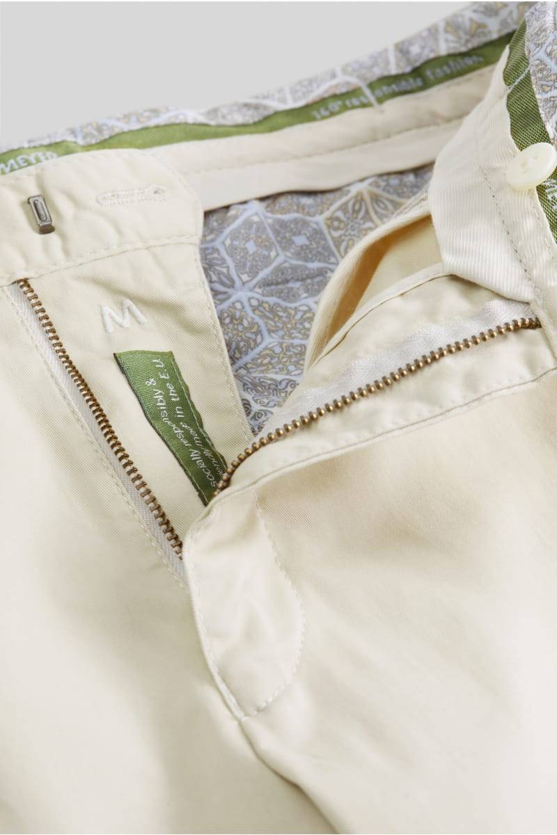 Meyer Pantalone Beige Meyer In Cotone Fairtrade Modern Fit