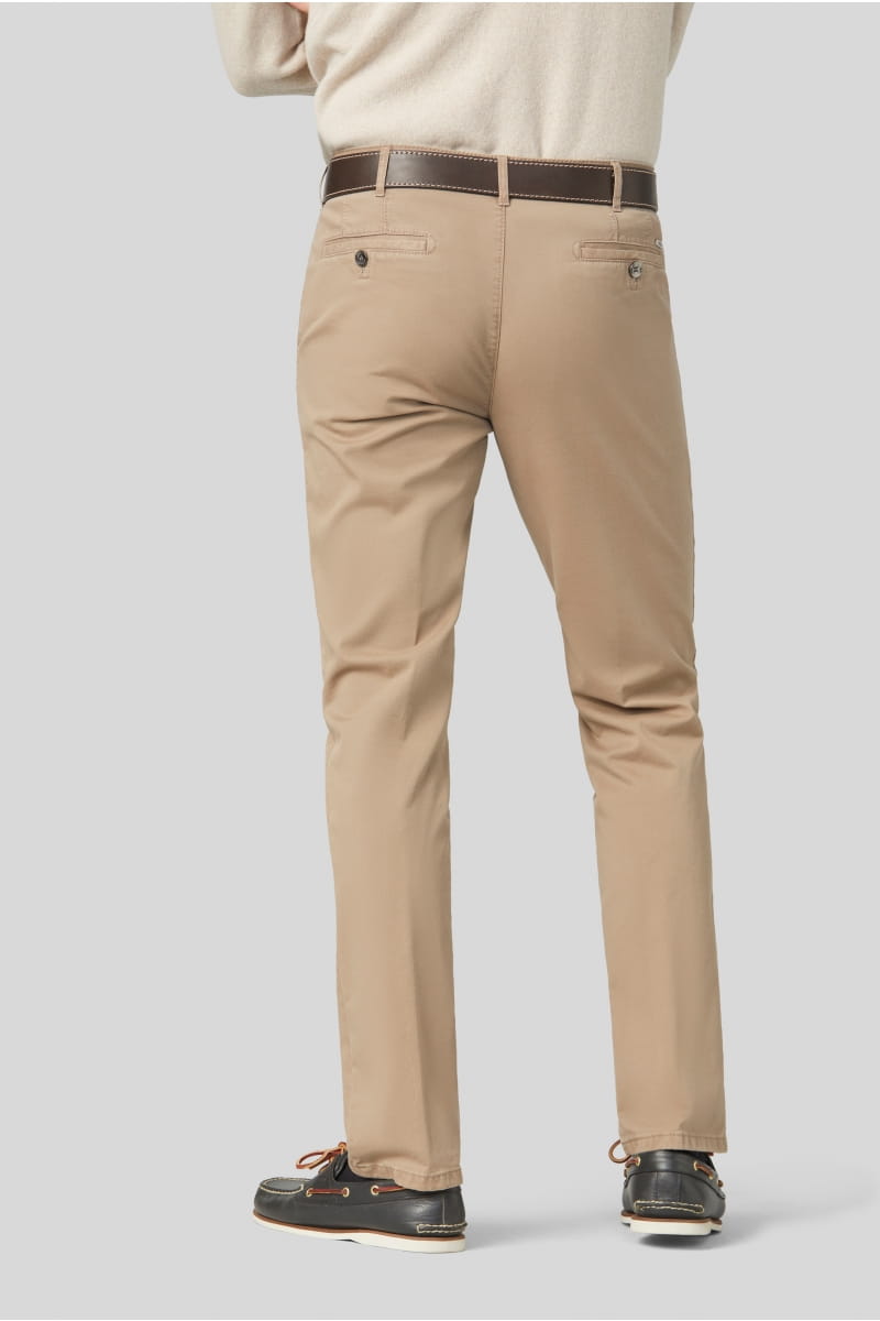 Meyer Pantalone Beige Meyer In Cotone Stretch Regular Fit