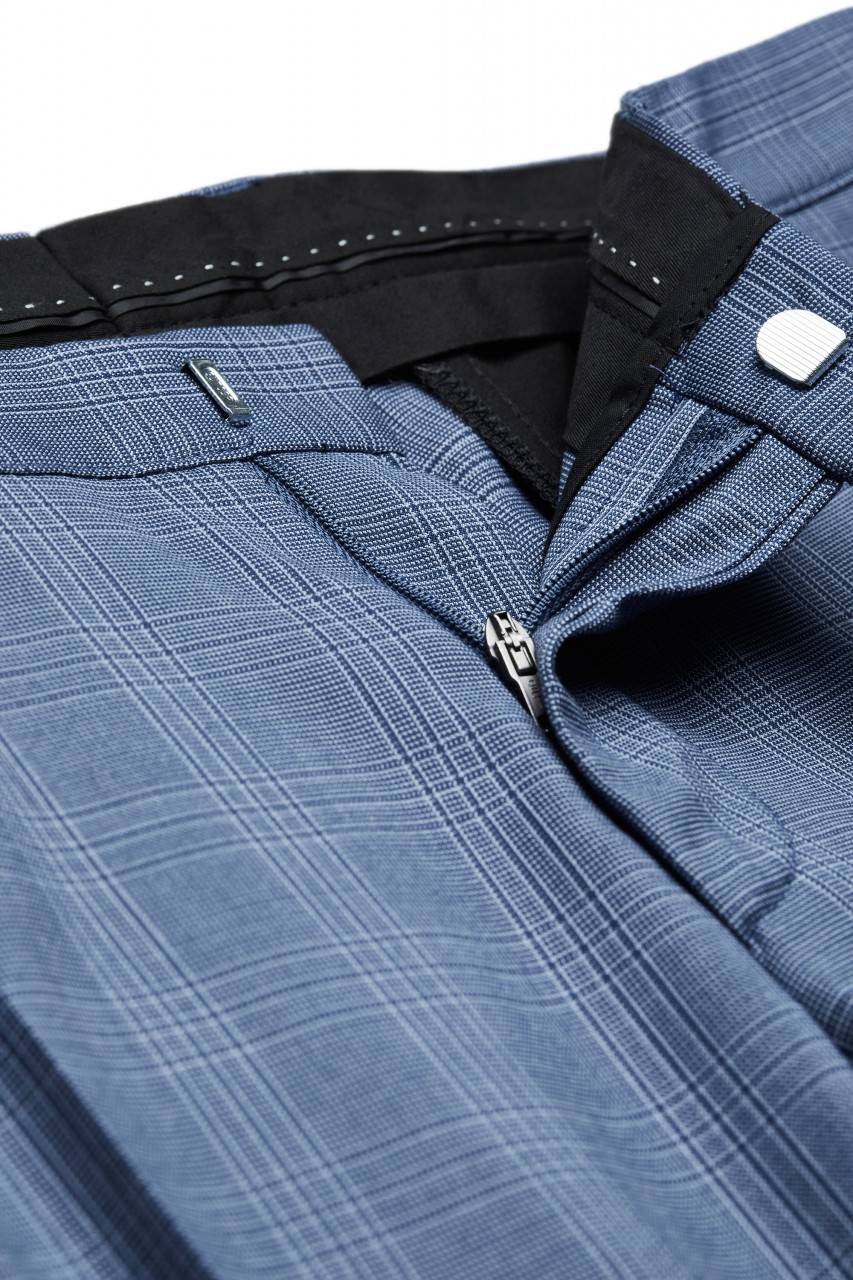 Digel Move Pantalone Blu Chiaro A Quadri Digel Extra Slim Fit