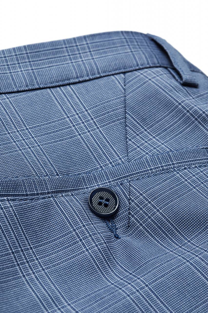 Digel Move Pantalone Blu Chiaro A Quadri Digel Extra Slim Fit