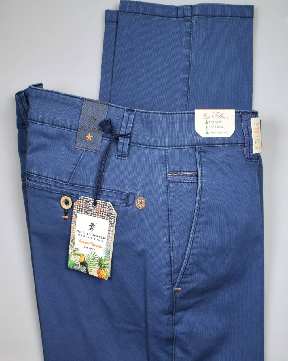 Sea Barrier Pantalone Blu Chiaro Regular Fit Sea Barrier In Cotone Stretch
