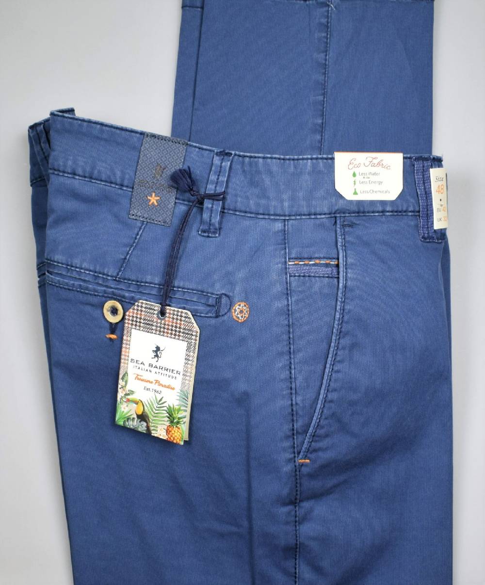 Sea Barrier Pantalone Blu Chiaro Regular Fit Sea Barrier In Cotone Stretch