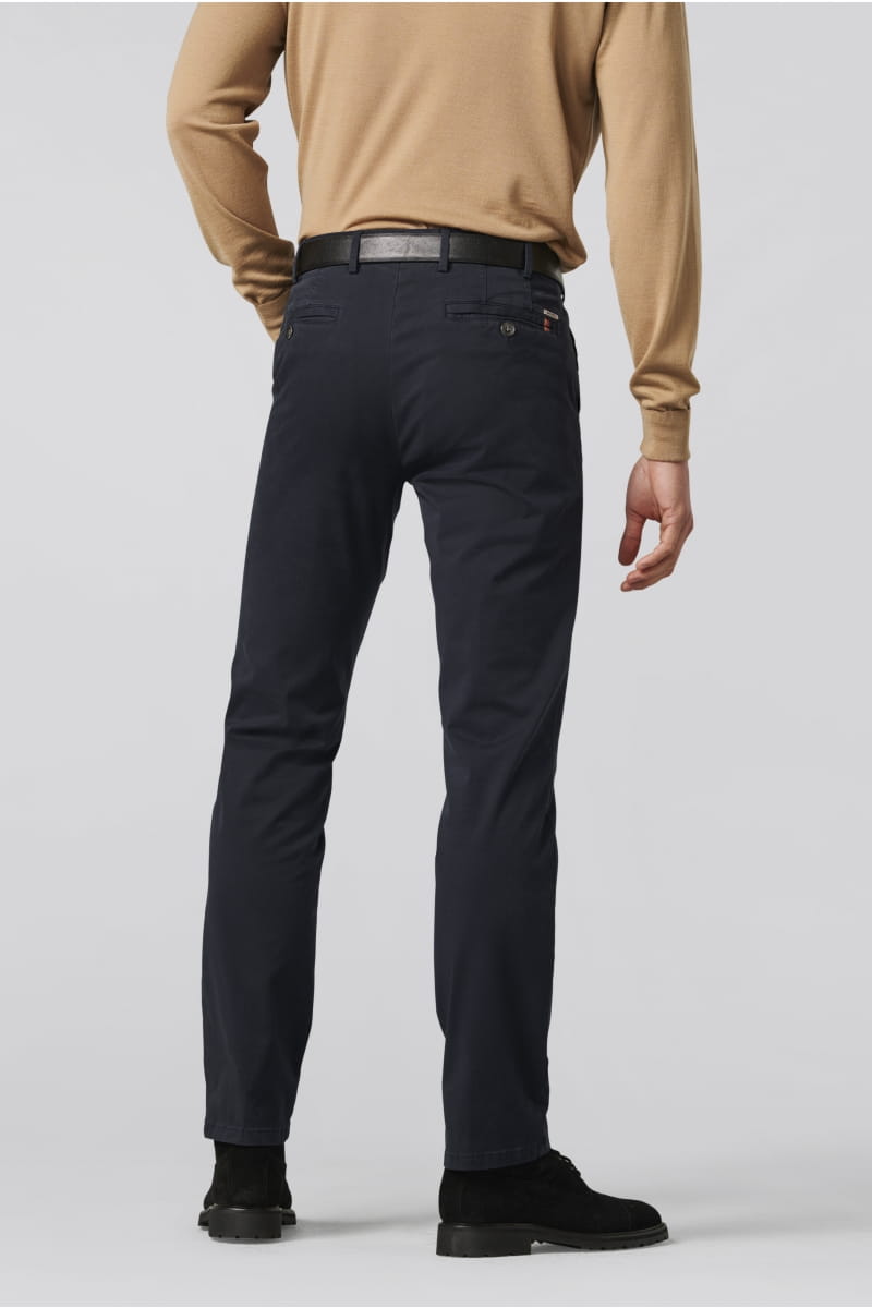 Meyer Pantalone Blu Meyer In Cotone Fairtrade Modern Fit