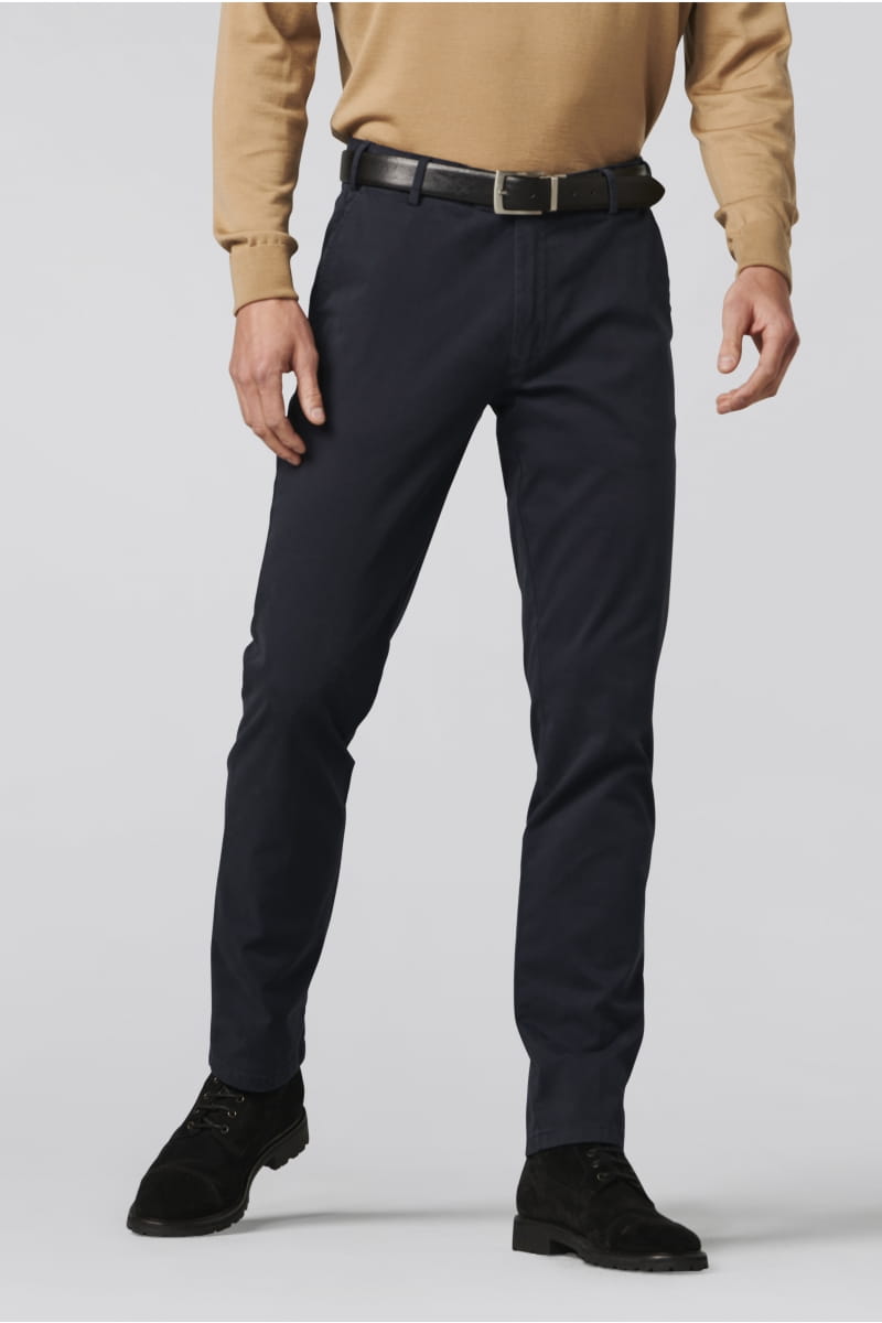 Meyer Pantalone blu meyer in cotone fairtrade modern fit