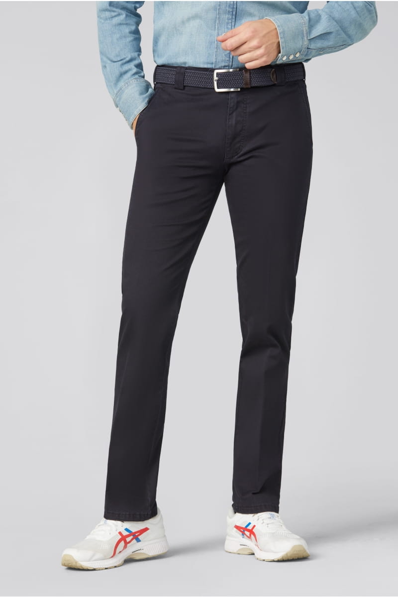 Meyer Pantalone blu meyer in cotone stretch regular fit