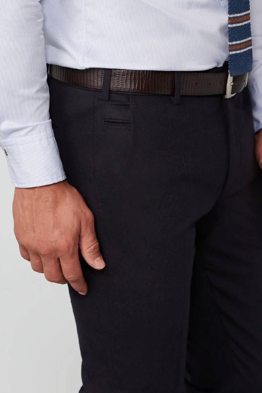 Meyer Pantalone Blu Meyer In Flanella Naturalmente Caldo Antipiega