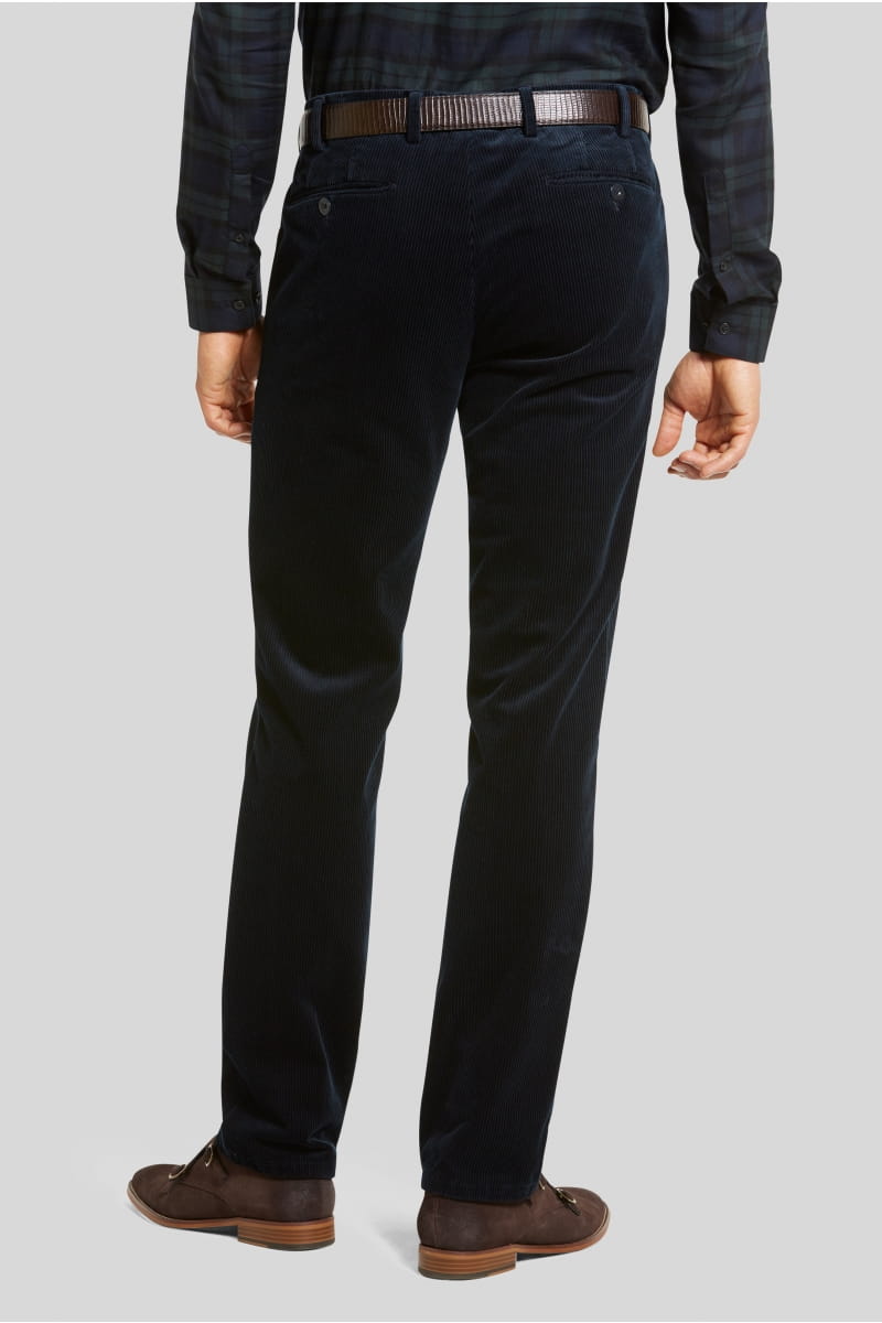 Meyer Pantalone Blu Meyer In Velluto A Coste Luxury Modern Fit