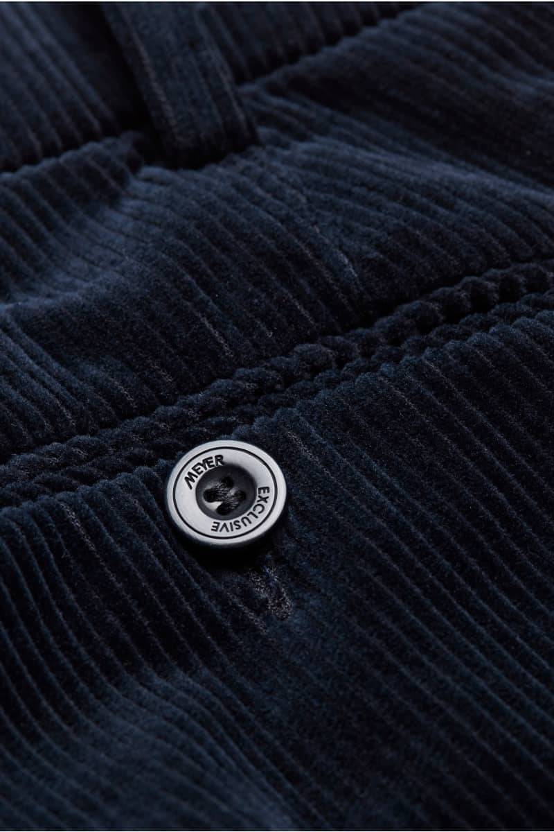 Meyer Pantalone Blu Meyer In Velluto A Coste Luxury Modern Fit