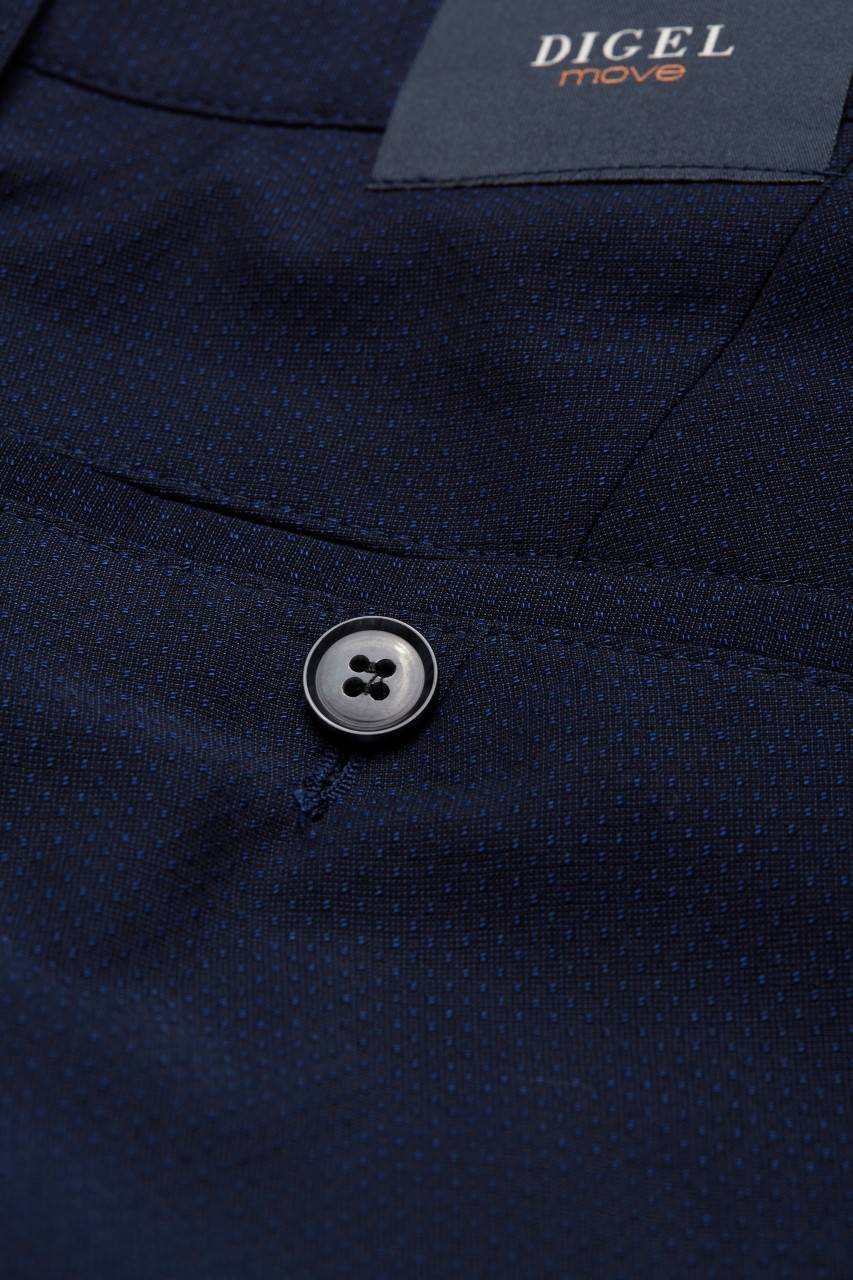 Digel Move Pantalone Blu Micro Disegno Slim Fit Digel Move