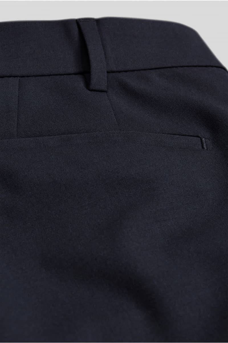 Meyer Pantalone Blu Navy In Lana Bi-stretch M5 By Meyer Modern Fit