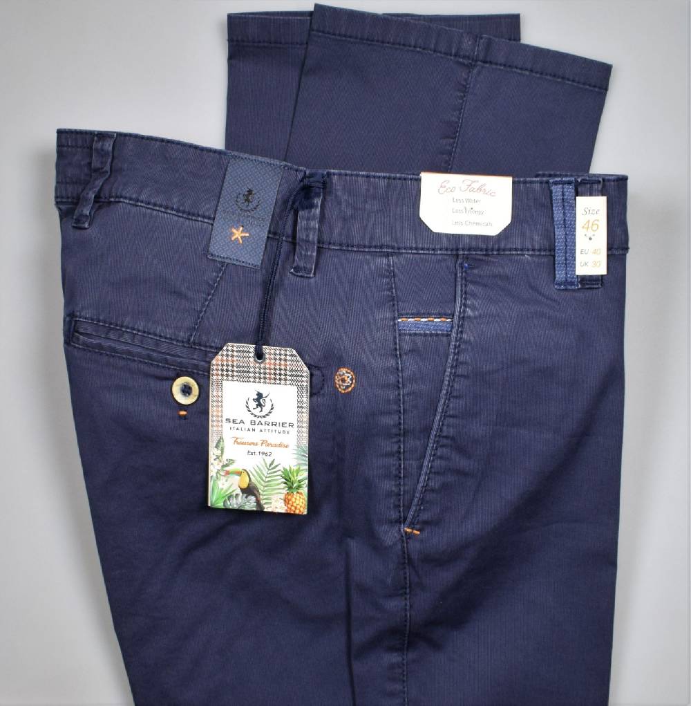 Sea Barrier Pantalone Blu Regular Fit Sea Barrier In Cotone Stretch