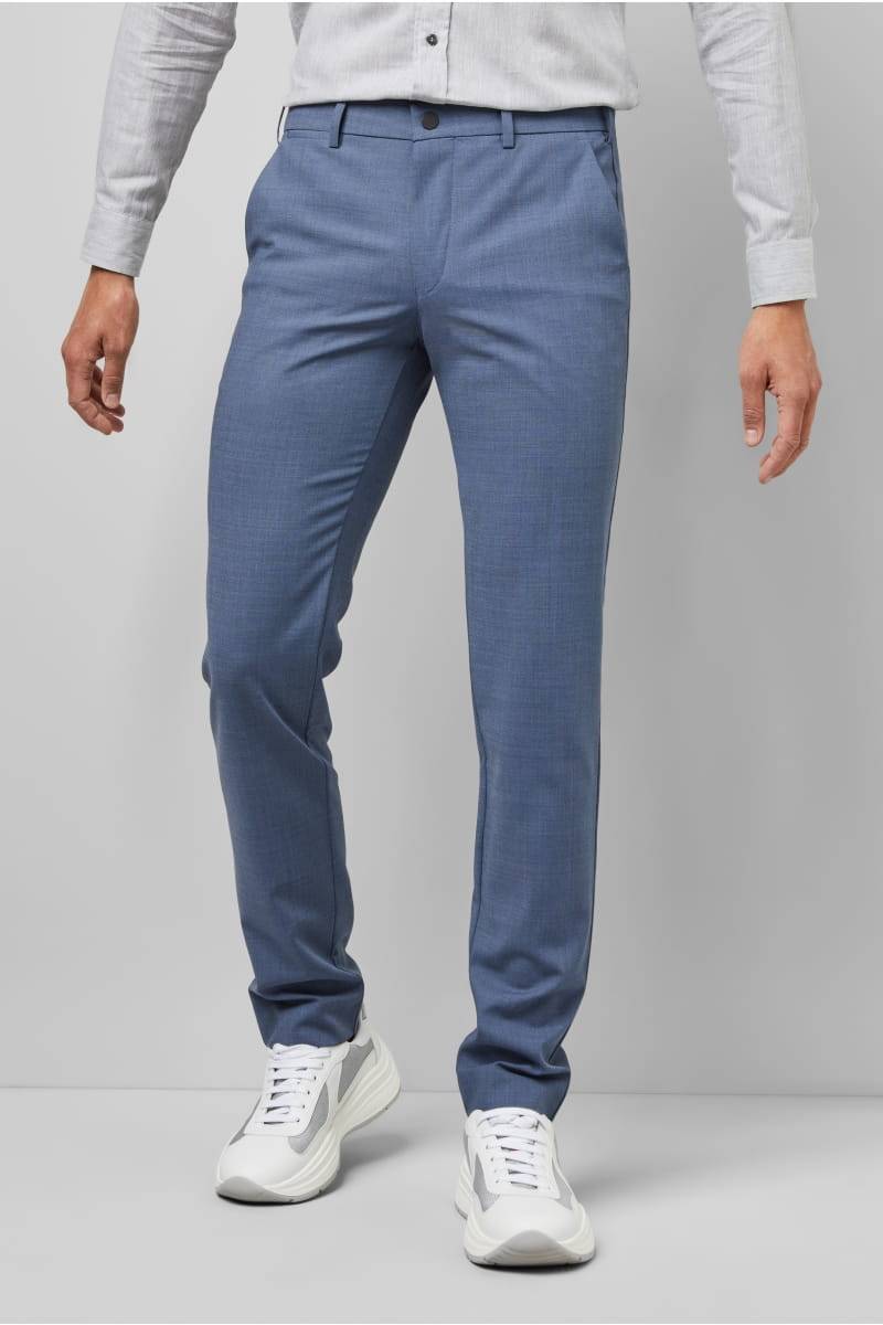 Meyer Pantalone blue in lana bi-stretch m5 by meyer modern fit