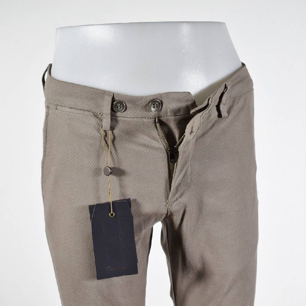 B Settecento Pantalone Bsettecento Cotone Stretch Lavorato Slim Fit In Tre Colori